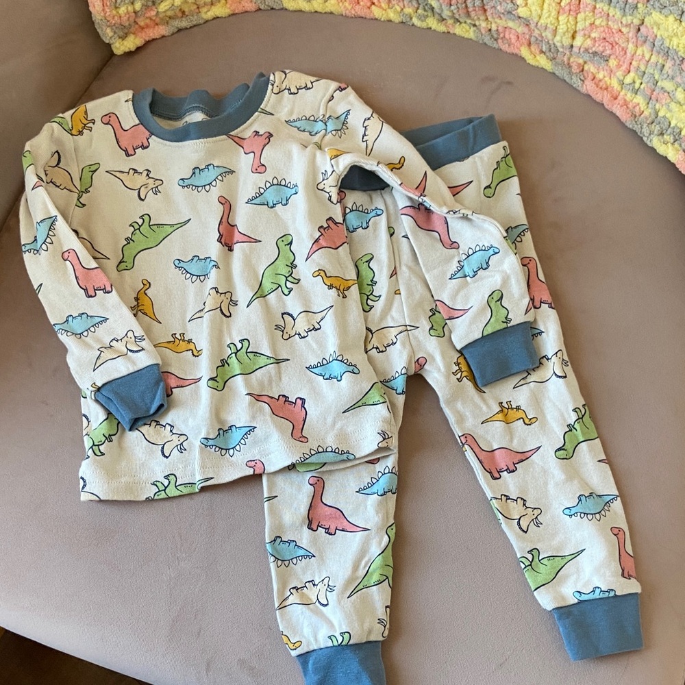 Colorful Dinosaur Kids Pajama Set 12-18 mos